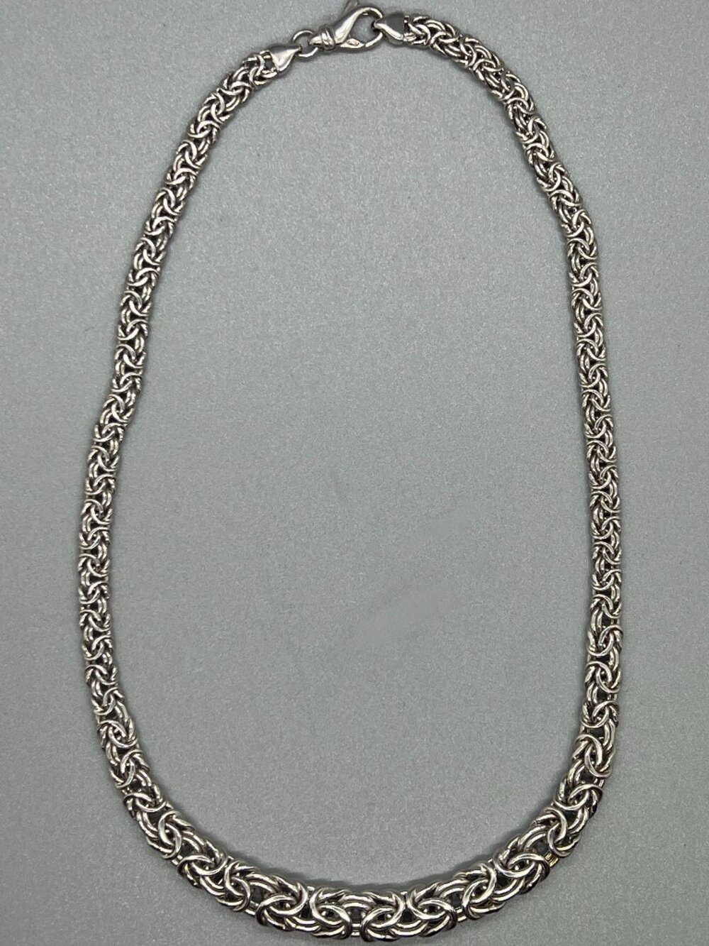 Ross-Simons 2014 Vintage Italian Silver Byzantine Necklace 18”